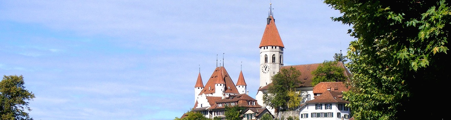 Die Thuner Altstadt mit dem Schloss und der Stadtkirche.